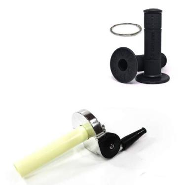Imagem de Acelerador Punho Rápido Br Parts Universal Com Manopla Biker, Preto