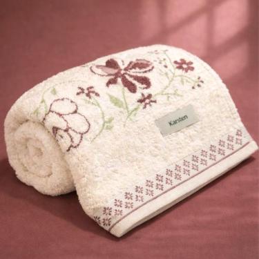 Imagem de Toalha de Banho Karsten Yuna 100% Algodão - Barra Floral Brilho Grossa