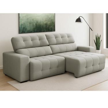 Imagem de Sofa 4 Lugares Retratil Reclinavel 250cm Linho Atualle Ferguile