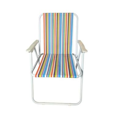 Imagem de Cadeira de Praia Dobrável 120kg Leve e Confortável - Genérica, Multico