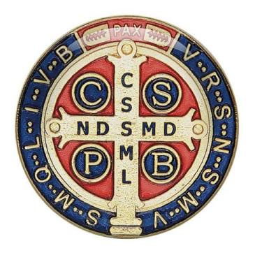 Imagem de Adesivo São Bento Resinado Colorido 12 cm AR2508 - Artigos Religiosos 