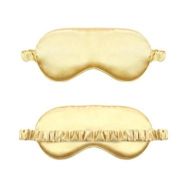 Imagem de Máscara De Dormir 3D De Seda Natural Dupla Face Portátil Para Viagem, 