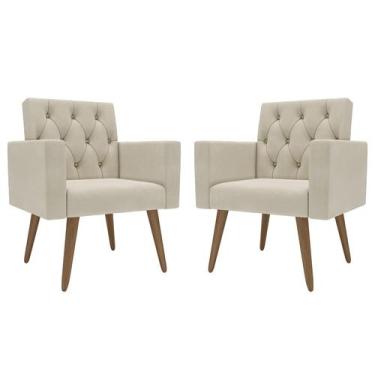 Imagem de Kit 2 Poltronas para Sala Escritório Recepção Sala de Espera Thais Sue