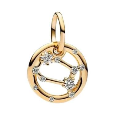 Imagem de Pingentes De Prata 925 Banhados a Ouro 18K Com 12 Signos Do Zodíaco Pa