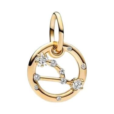 Imagem de Pingentes De Prata 925 Banhados a Ouro 18K Com 12 Signos Do Zodíaco Pa