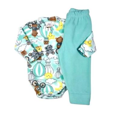 Imagem de Conjunto Body E Calça Soft Pettenati Soft Bebê Bodie, Urso balão verde