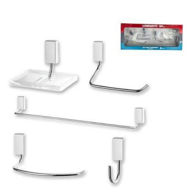 Imagem de Kit 5 Peças Acessórios Banheiro Lorenzetti LorenWay C30 Cromado Parede