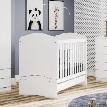 Imagem de Berço Mini Cama 2 Em 1 Bala De Menta Branco - MÓVEIS HENN