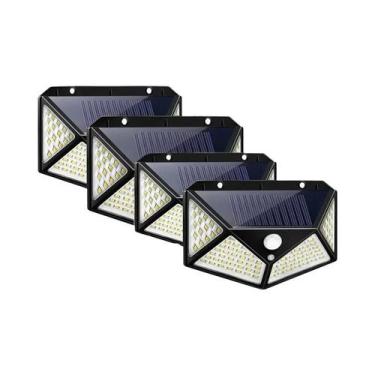 Imagem de Luzes De Parede Solares Para Exterior Com 100 LEDs E Sensor De Movimen