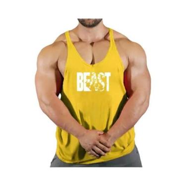Imagem de Camiseta Sem Mangas Para Academia Masculina, Top De Fitness, T-shirt D