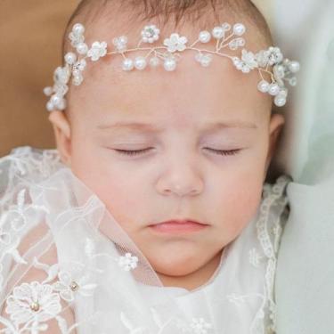Imagem de Tiara de Flores Luxo Elegante para Bebês e Adultos - Mimos & Delicados