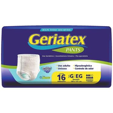 Imagem de Roupa Íntima Descartável Geriatex Pants G/EG - 16 unidades