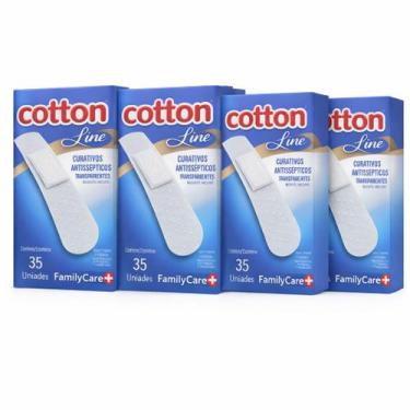 Imagem de Curativo Band-Aid Family Care kit 4 caixa C/35 Unidades Cotton Line, T