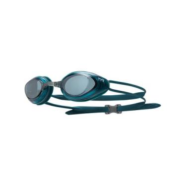 Imagem de Óculos de Natação TYR Blackhawk Racing Fumê  DURAFIT Silicone e 5 Pont