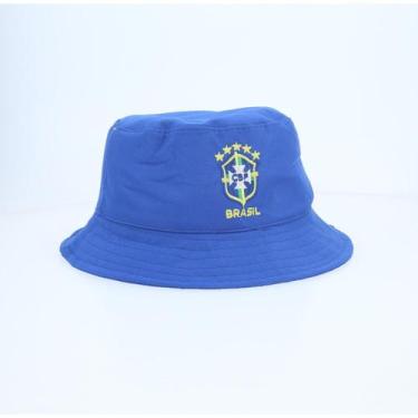Imagem de Chapéu Bucket em Tecido com Estampa do Brasil - BAUARTE, Azul