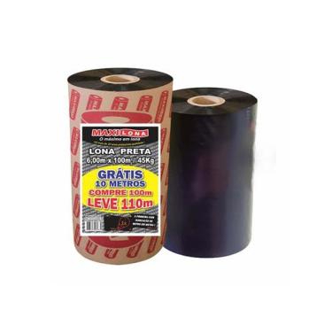 Imagem de Lona para Construções e Reformas Lona Preta 6 X 110 X 45KG Proteção de Cargas e Impermeabilização Preto Maxilona