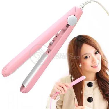 Imagem de Mini Chapinha Prancha para Cabelo Morina Placas Cerâmica 160 graus  Aquecimento 30s Ros...