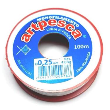 Imagem de Linha Fio Nylon 0,25mm Com 100 Metros Para Pesca e Artesanato - ArtPes