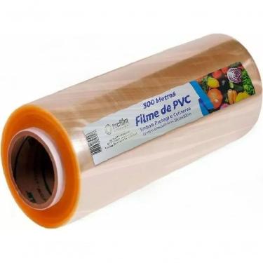 Imagem de Rolo Bobina Plastico De Filme Pvc 38cm X 300m De Qualidade