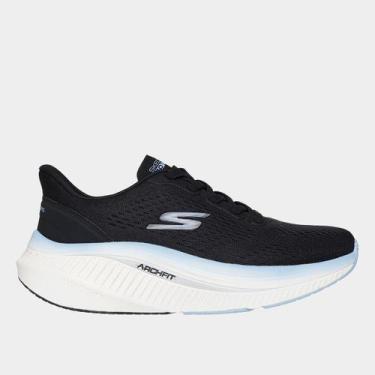 Imagem de Tênis Skechers Go Walk Max Cushioning Arch Fit Feminino, Preto, Azul, 