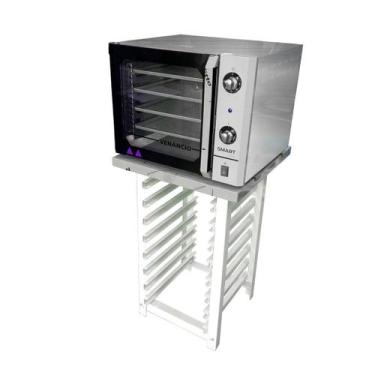 Imagem de KIT - Forno Turbo Convector Smart Basic Inox FCSB4E 220v + Bancada Mes