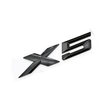 Imagem de Emblemas De Letras 3D Em ABS Cromado Preto Para Carros BMW X5 X6 F15 G