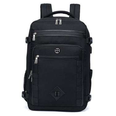 Imagem de Mochila Crosswave Grande Executiva Preta Reforçada Notebook USB Viagem Masculina 30 Litros-Unissex