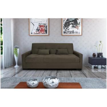 Imagem de Sofá-cama 3 Lugares Casal Reclinável Veludo Matrix Lavínia, Capuccino,