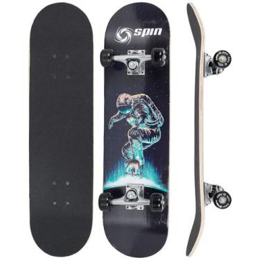 Imagem de Skate Montado Semi Profissional Skatetboard Spin ABEC 9 - Cks, Astrona