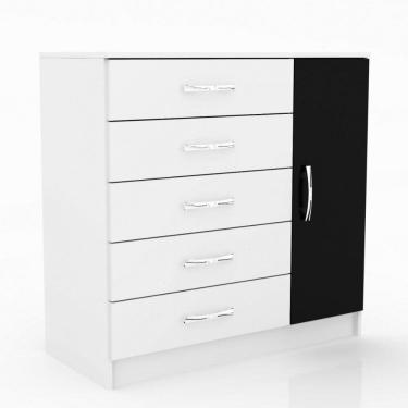 Imagem de Cômoda 5 Gavetas 1 Porta Zurique Evidência Móveis