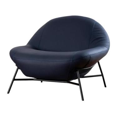 Imagem de Poltrona Decorativa Moderno Toro Bianco Aba 3076, Azul