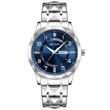 Imagem de Relógio masculino pulseira de aço inoxidável casual  à prova d´agua