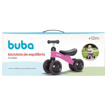 Imagem de Bicicleta De Equilíbrio 4 Rodas Buba Rosa 13517