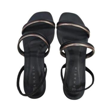 Imagem de Sandalia feminina ramarim 2449202 rasteirinha elastico calce facil, Me