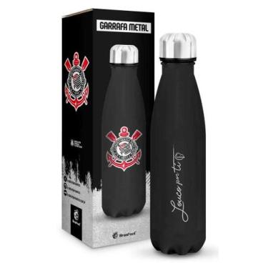 Imagem de Garrafa Térmica 500 ML Neo emborrachada times futebol Cor:Corinthians 