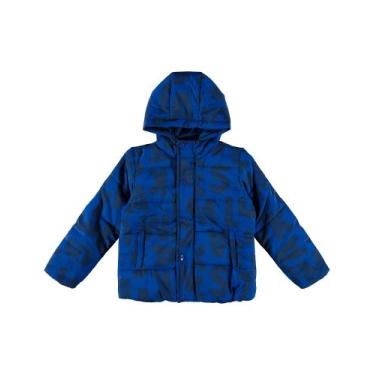 Imagem de Jaqueta Bobojaco Infantil Menino Puffer em Tarefá com Capuz e Bolsos 1
