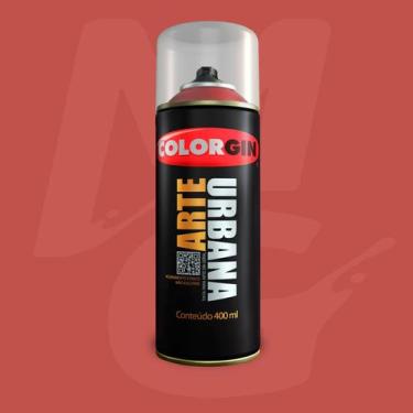 Imagem de Tinta Spray 400ml Arte Urbana Colorgin Alta Cobertura, Vermelho Goiaba