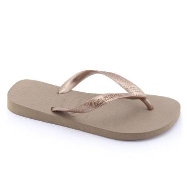 Imagem de Chinelo Unissex TOP 4000029 com Nota Fiscal Havaianas, 35, Bronze