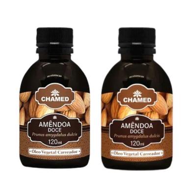 Imagem de Óleo Vegetal De Amêndoa Doce 120ml - Chamed -  2 Frascos - Óleo Carrea