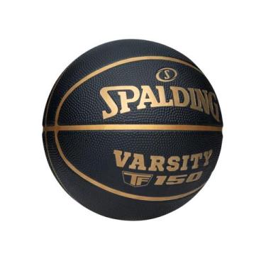 Imagem de Bola Basquete Spalding Varsity TF-150 Preta e Dourada