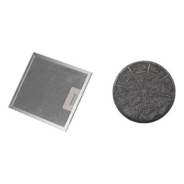 Imagem de Kit Suggar: 2 Filtros Alumínio Depurador Slim 60/90cm + Filtro Carvão 