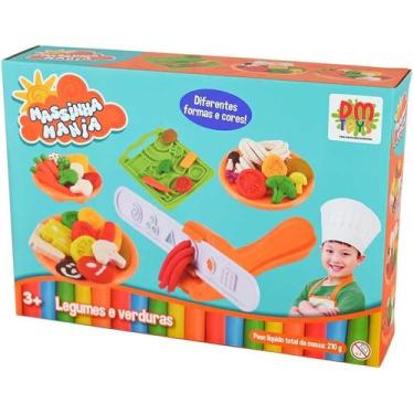 Imagem de Kit Massinha de Modelar Mania Legumes e Verduras - DMTOYS