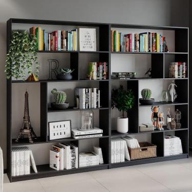 Imagem de Kit 2 Estante para Livros 180CMX240CM 4 Prateleiras Seattle Yescasa Pr