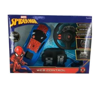 Imagem de Carro De Controle Remoto Volante E Pedal Candide Homem Aranha