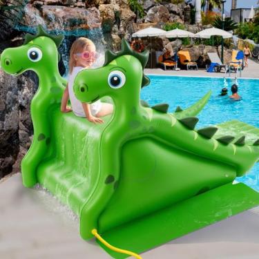 Imagem de Escorregador Inflável de Piscina Dinossauro Seenelling 249 cm