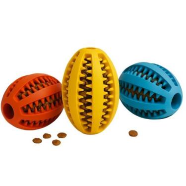 Imagem de Brinquedo Interativo Bola Petisqueira Mordedor Cachorro Pet 10cm Lung 