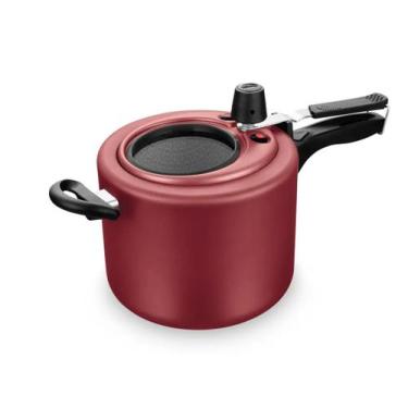 Imagem de Panela De Pressão Vermelha Antiaderente Mta 6000 4.5l - 1 Unidade Verm