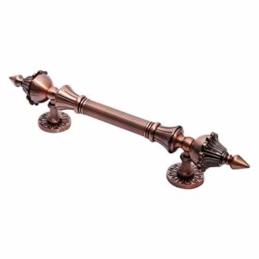 Imagem de Maçaneta da porta Liga de zinco antigo 280/350/450 / 550mm Comprimento Maçaneta da porta Puxar a porta de bronze Portão do hotel Maçaneta da porta do shopping center, bronze vermelho, 350 MM