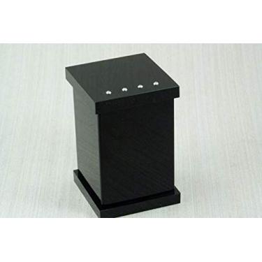 Imagem de Porta Algodão/Porta Cotonetes em Acrílico Com Strass Preto Decor Acrílicos