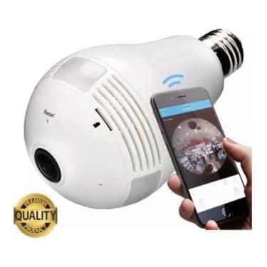 Imagem de Kit 10 Camera Lampada 360 Ip Segurança Espia Wifi - Luatek